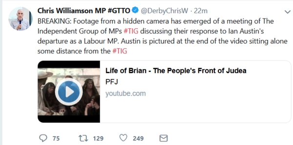 Westminstenders: Stuck in the Middle With TIGGERS