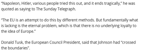 To agree with Donald tusk there is a place in hell for brexiters