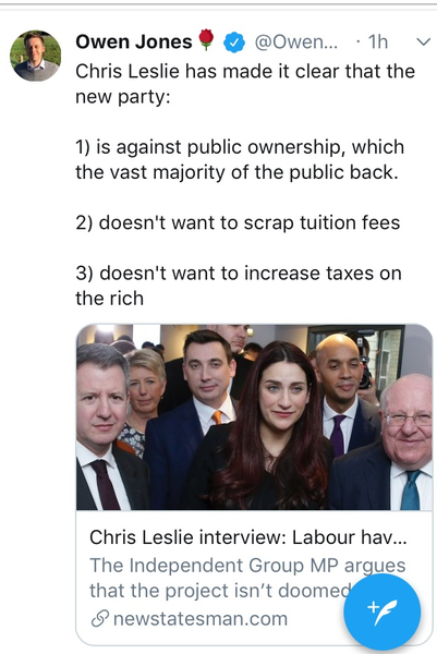 Anyone leaving Labour party with Chuka and his mates?