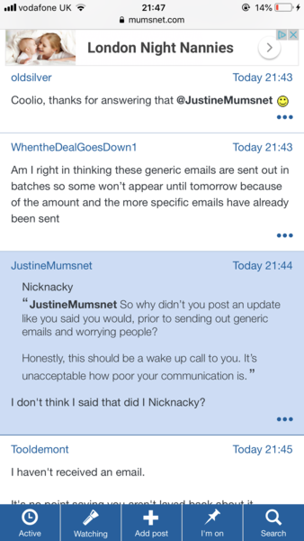 Mumsnet data breach - please read