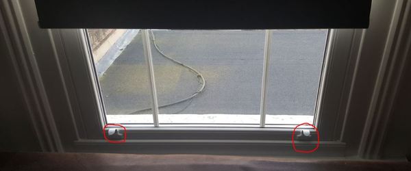 how to fit blinds with side tracks on this sash window?