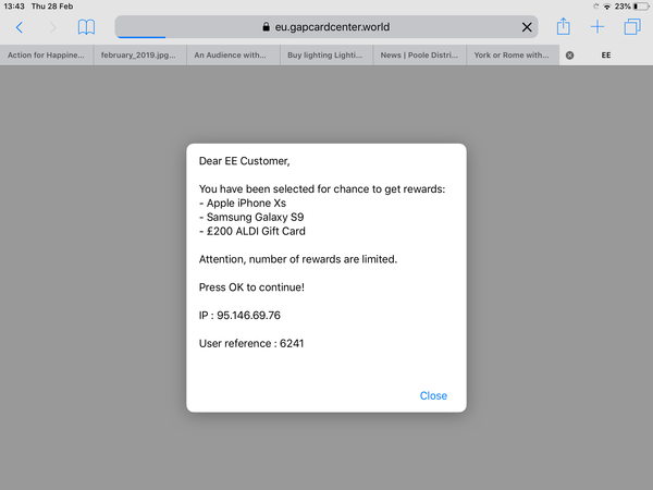 I keep getting redirected to a spam ‘FB gifts’ thing?