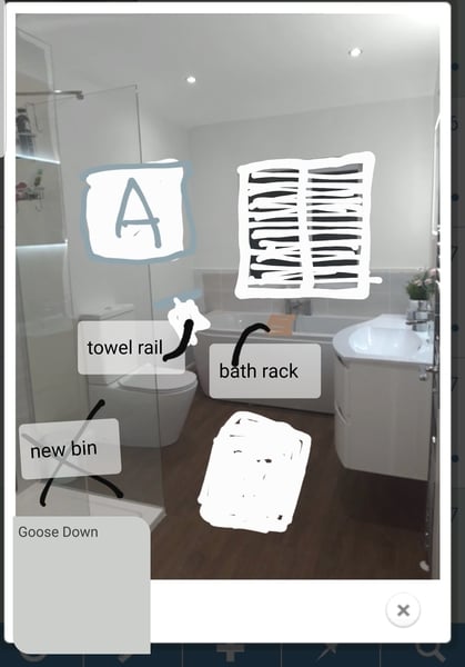 To ask you to look at this pic of my new bathroom and tell me why I hate it!