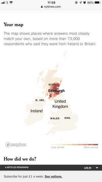 ‘Where you are from based on your dialect’ quiz in the New York Times