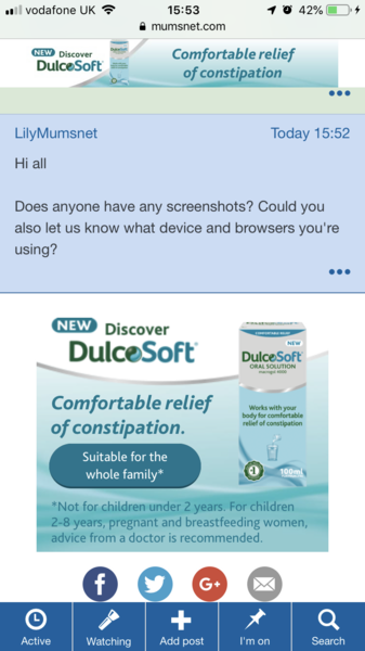 Don’t you have any other adverts? I’m not constipated!