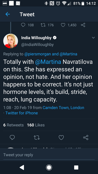 Martina speaks out!