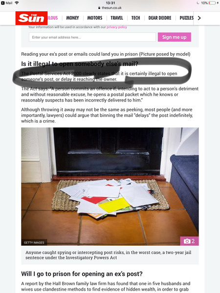 To be annoyed that someone sent my hubby a valentine card.
