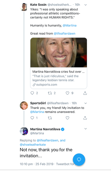 #TeamNavratilova is gathering pace!