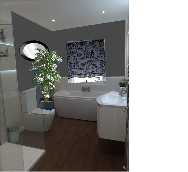 To ask you to look at this pic of my new bathroom and tell me why I hate it!