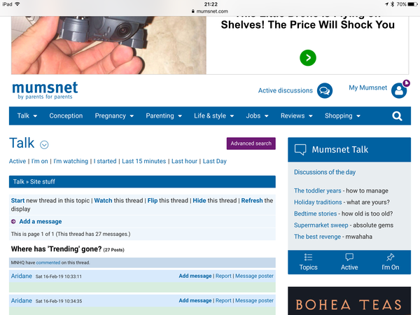 Where has 'Trending' gone?