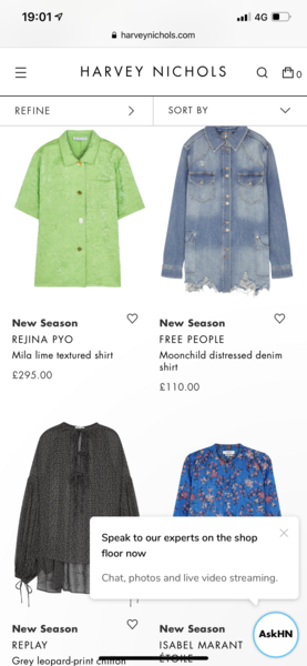 To think Harvey Nichols has gone off the boil?
