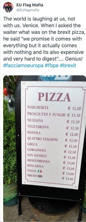 Westminstenders: Oh Look is that a fire in the Italian Capital?