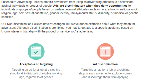 FB ads Discrimination Policy