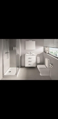 To ask you to look at this pic of my new bathroom and tell me why I hate it!
