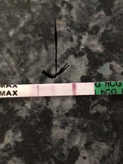 Faint pregnancy tests
