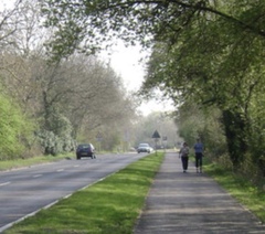 Cyclists on pavements
