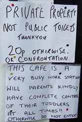 To think this cafe needs to rethink their message to customers?