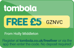 Tombola free £5 codes