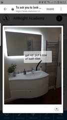 To ask you to look at this pic of my new bathroom and tell me why I hate it!