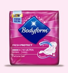 Body form pink un scented pads