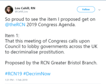 RCN going to debate decriminalisation of prostitution