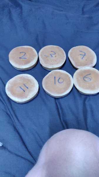 DH's crumpets has writing on them!