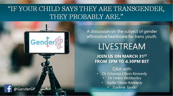 Live stream session with GenderGP on 31st March