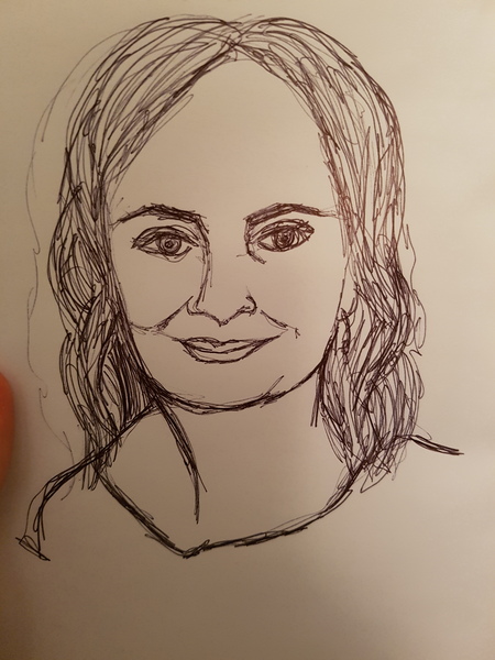 to ask you on DD's behalf to draw yourself in one continuous line?
