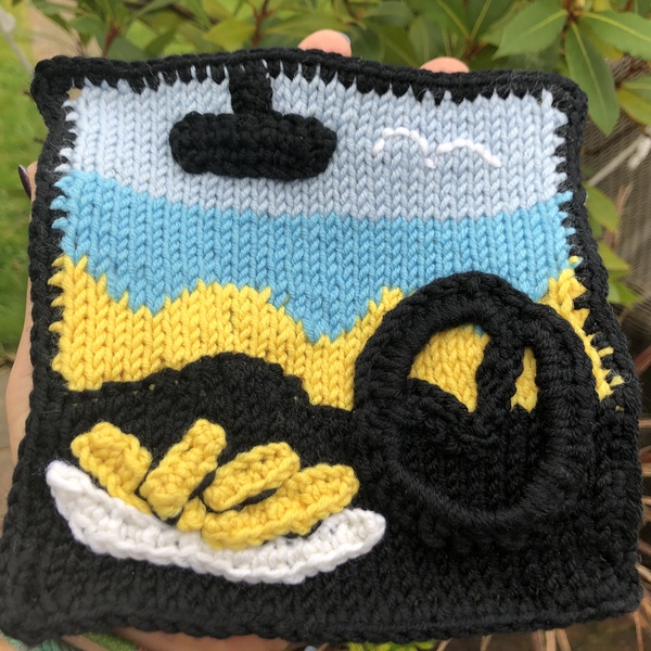 Woolly Hugs. We are making a blanket for lovely AndNoneForGretchenWieners, her wonderful DH has died.