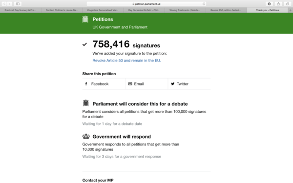 Revoke A50 petition fastest growing of all time....