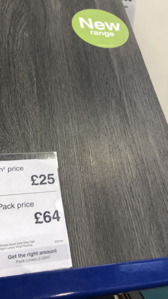 Luxury vinyl plank flooring - dark grey?!