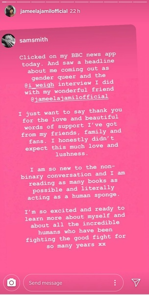 Sam Smith thinks like a woman