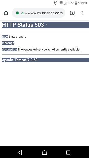 Error message on each thread