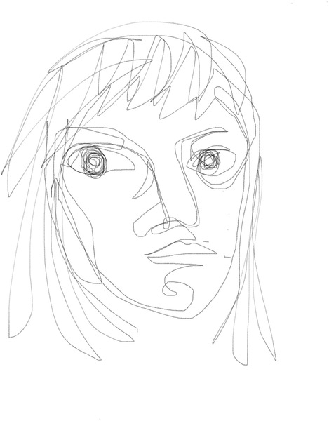to ask you on DD's behalf to draw yourself in one continuous line?
