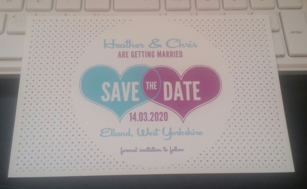 Printed our own save the date cards