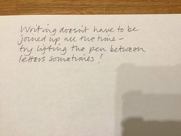 To think I have worse handwriting than a nine year old (picture attached)