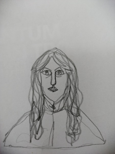 to ask you on DD's behalf to draw yourself in one continuous line?