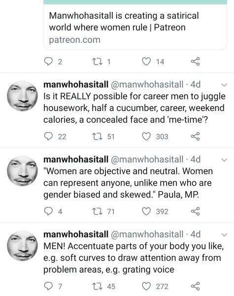 To ask at what age you think men become invisible to women