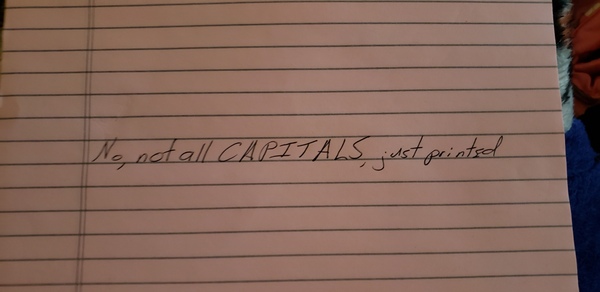 To think I have worse handwriting than a nine year old (picture attached)