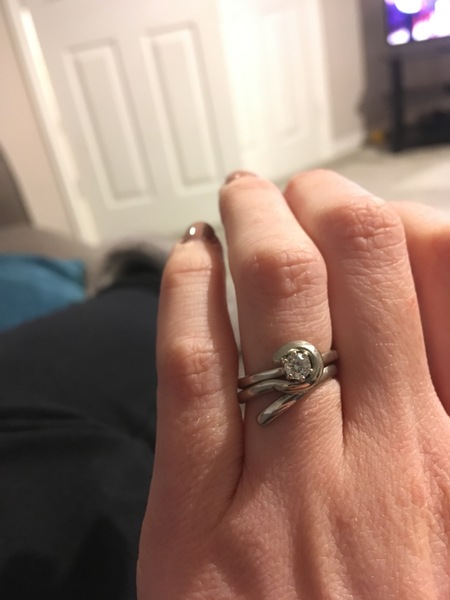 To want a small engagement ring?
