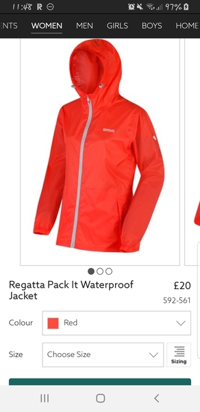 Does anyone have a Regatta Pack It waterproof jacket?