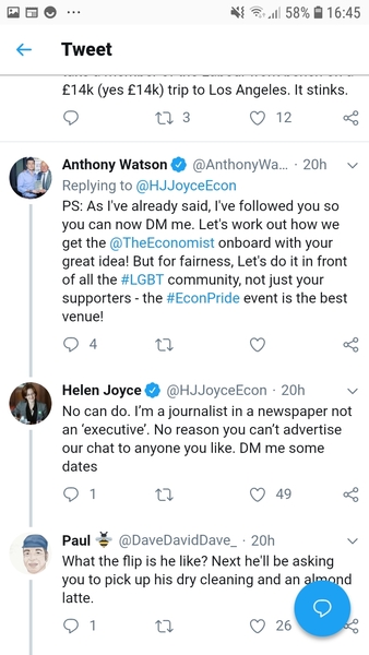 Anthony Watson thinks prominent GC woman journalist is his PA