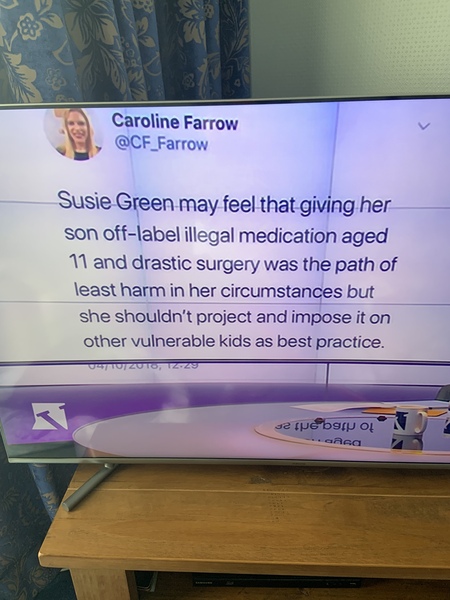 Susie Green on Victoria Derbyshire today (20.3) after 10am