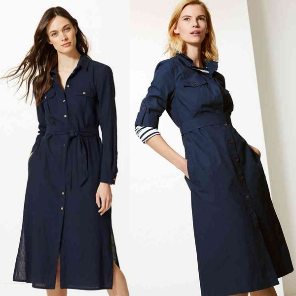 Which navy shirt dress?