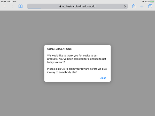 Keep getting directed to dodgy sites