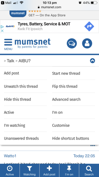 The little 'watching' symbol at the bottom of the page