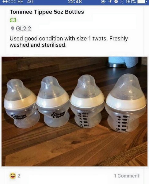 Facebook selling post misspellings