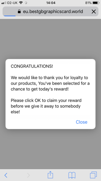 Keep getting directed to dodgy sites