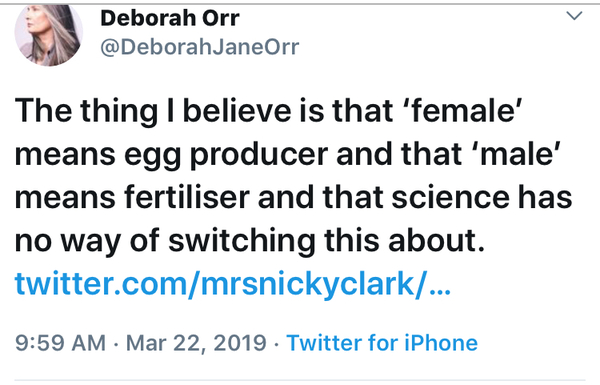 To ask what being female means to you?