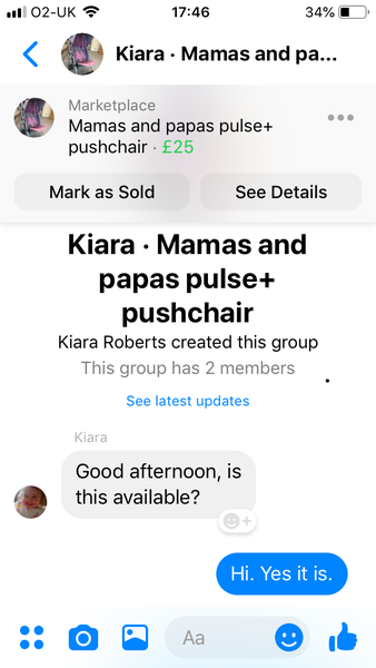 Is this a facebook buying scam?